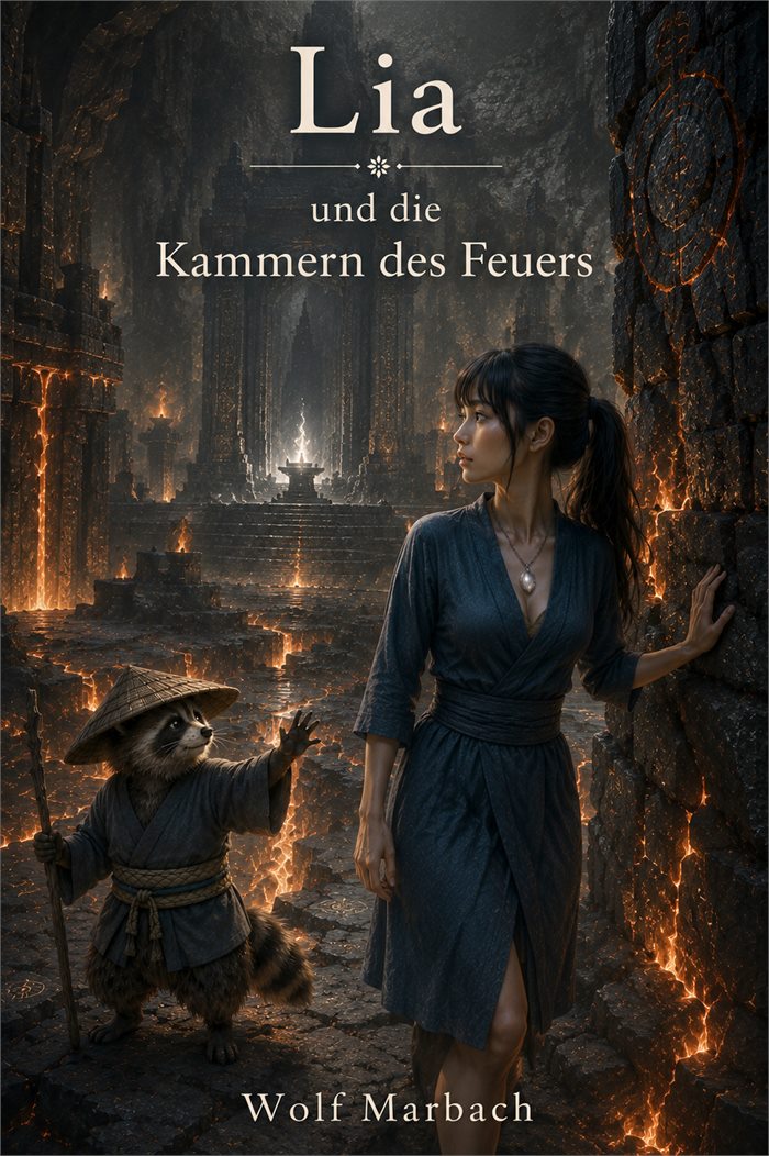 Buchcover: Lia und die Kammern des Feuers – Band 6 der Lia-Reihe von Wolf Marbach